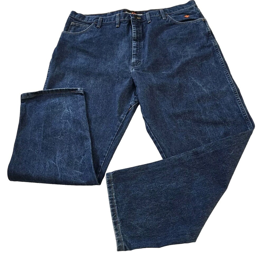 Wrangler FR 13MWZ Jeans Men's Size 46x32 Flame Resistant Straight Leg Blue Work
